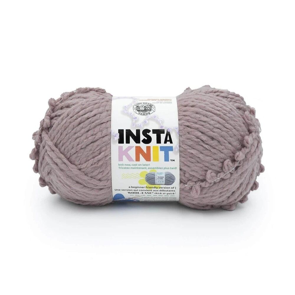 (1 Pack) Lion Brand Yarn 801-122AJ InstaKnit Beginner Yarn, Milk With Tea